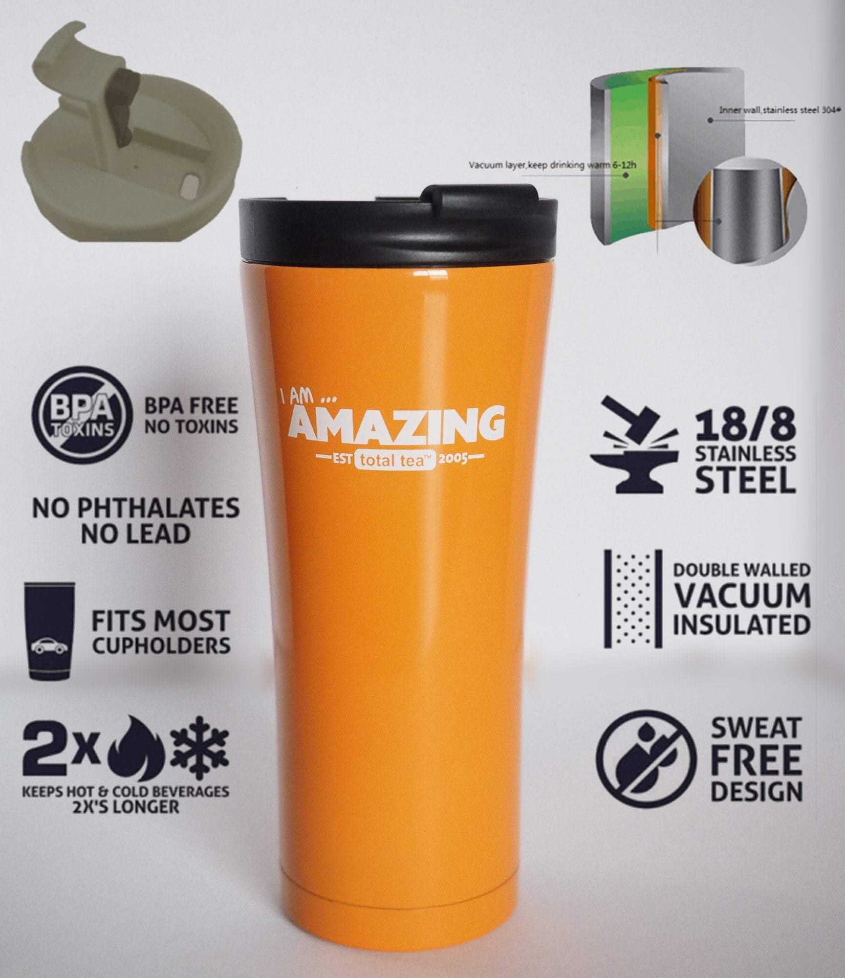 Best Stainless Steel Coffee Thermos - BPA Free - Triple Wall Vacuum  Insulated - 17oz